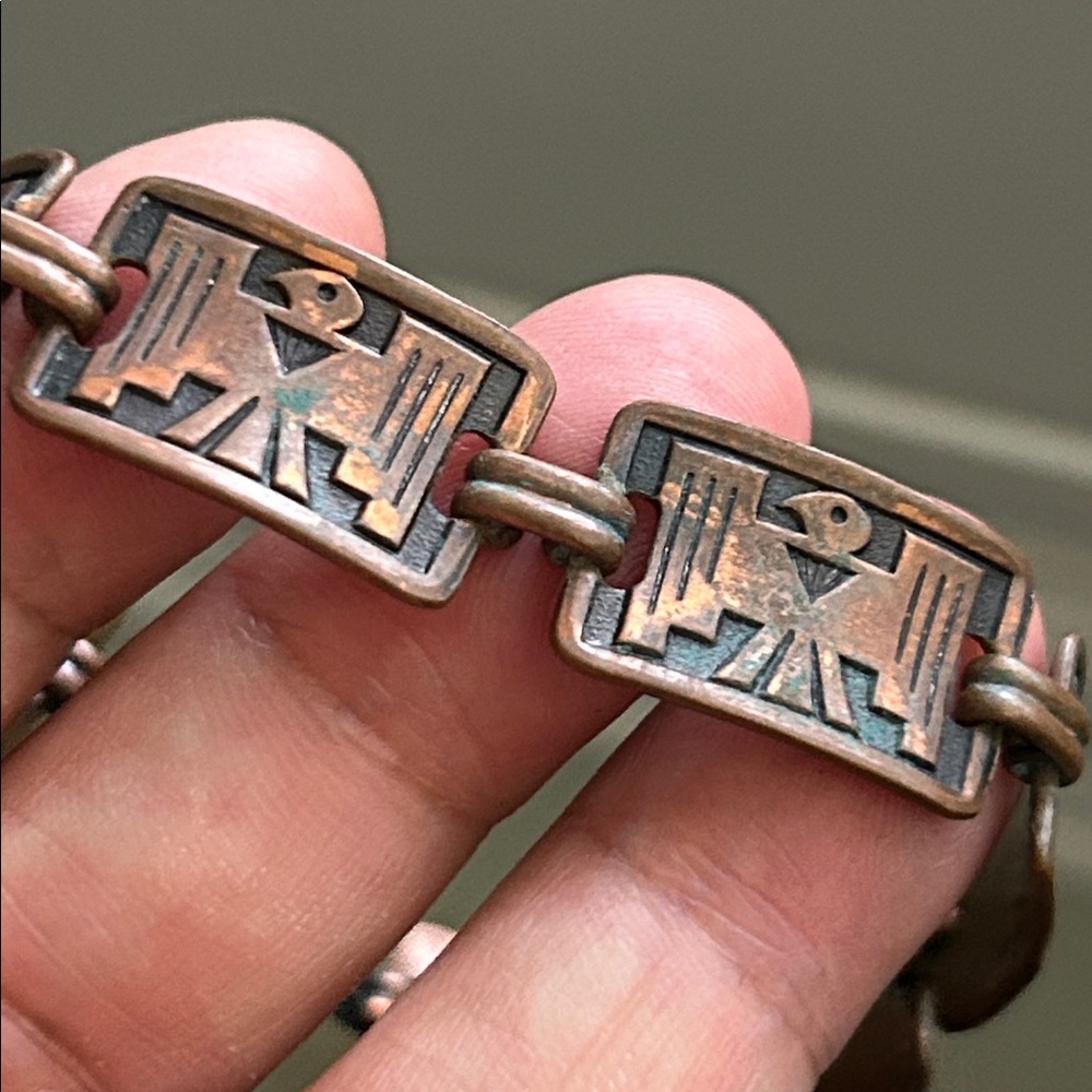 🖤Copper Spiritual Bird Panel Vintage bracelet - Picture 4 of 12